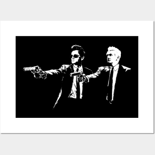 Good Omens Crowley Aziraphale Bansky Pulp Fiction Posters and Art